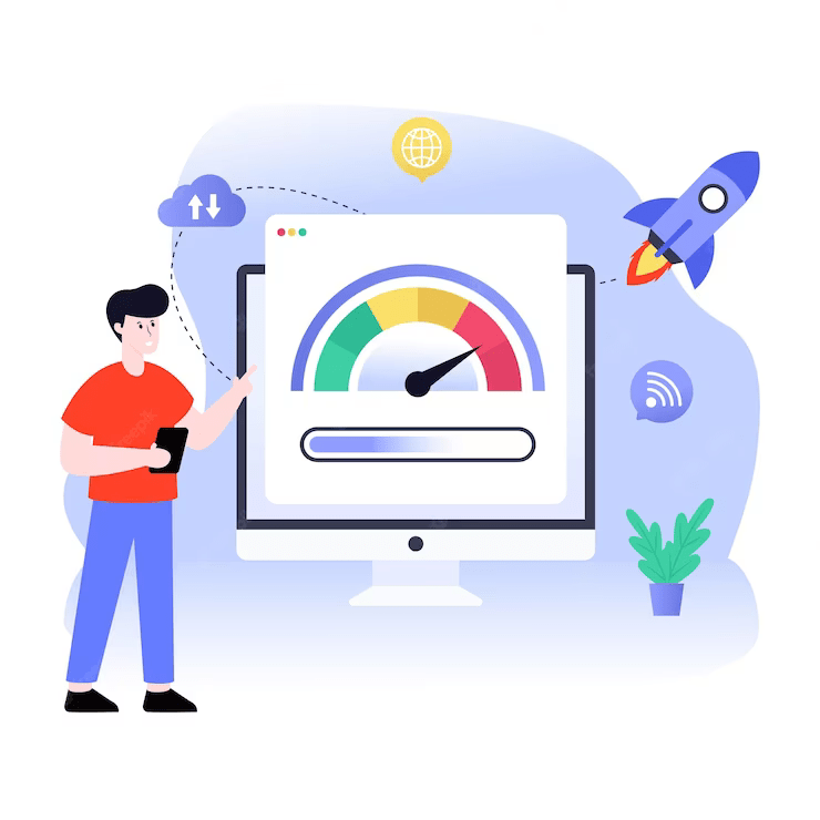 Newgenhost-Network Speed Flat Illustration Working Performance Web 203633 1552